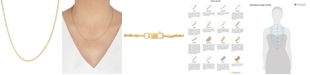 Macy's Glitter Rope 18" Chain Necklace in 14k Gold